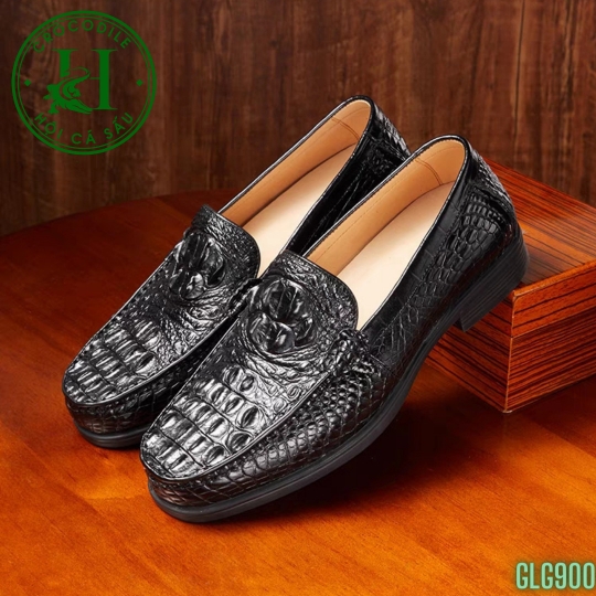 Giày lười đế cao da gù cá sấu cao cấp GLG900