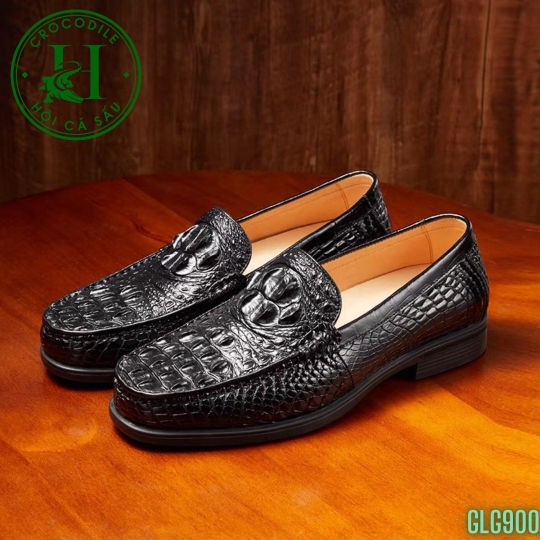 Giày lười đế cao da gù cá sấu cao cấp GLG900